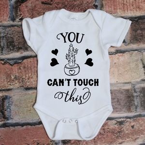 🌵 You Can't Touch This (Cactus) - baby onesie